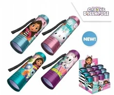 Kids Euroswan - Akcesoria licencyjne Kids Euroswan Aliuminis LED žibintuvėlis 9cm 4 raštai Cat's House Gabi Gabby's Dollhouse GD00025 Kids Euroswan mix kaina už 1 vnt