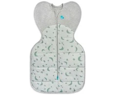Love To Dream Otulacz Swaddle UP - dydis S - oliwkowy, księżyc - ETAP 1 Extra Warm