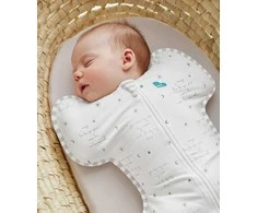 Love To Dream Otulacz Swaddle UP - dydis XS - balta, kosmos i napisy ETAP1 - 0.2 TOG Original