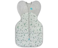 Love To Dream Otulacz Swaddle UP - dydis XS - oliwkowy, księżyc - ETAP 1 Extra Warm