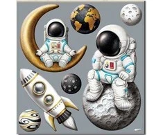 Marko Dekoracje Scienne Dekoracje ścienne 3D su serii Kosmiczna Kolekcija - ASTRONAUTA