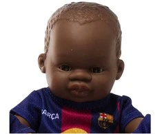 Miniland Barcelona Real Lėlė FC Barcelona chłopiec Afrykańczyk - 21cm