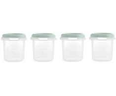 Miniland Dolce Pojemniki na żywność hermetycznie zamykane Dolce 4x200 ml - mėtų