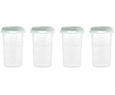 Miniland Dolce Pojemniki na żywność hermetycznie zamykane Dolce 4x330 ml - mėtų