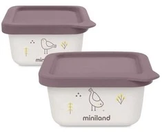 Miniland Eco Friendly Pojemniki hermetyczne ECO-friendly 2x400 ml - Pisklę