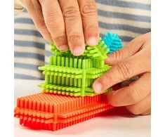 Miniland Zabawki Edukacyjne Klocki Pegy Bricks - Dzicy przyjaciele