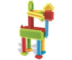 Miniland Zabawki Edukacyjne Klocki Pegy Bricks - Dzicy przyjaciele