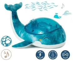 Projektorius su pozytywką - Wieloryb mėlyna ECO - Cloud b® Tranquil Whale™