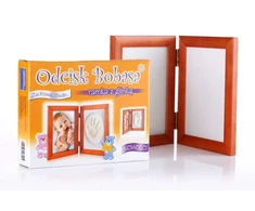 Nuotraukų rėmelis Odcisk Bobasa Rėmelio su moliu rinkinys Baby HandPrint, rudas