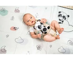 TINY LOVE TL12086000 Edukacinis / kelioninis kilimėlis XL DECOR juodas/baltas