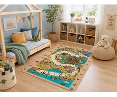 Trefl Dywany Trefl Kilimas Ultra Minkštas 100x150 cm - Spy Guy Legends of Greece, smėlio spalva