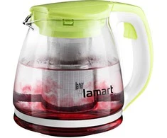Lamart stiklinis arbatinukas 1,1l su sieteliu , žalias