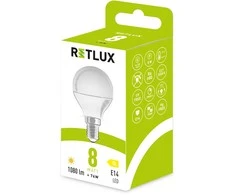 Retlux G45 E14 miniG 8W WW D-RLL 635 G45 E14 miniG 8W WW D