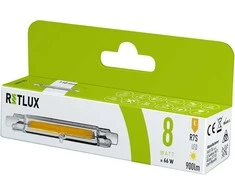RLL 458 R7S J118 8W LED COB WW RETLUX
