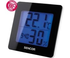 Termometras su laikrodžiu Sencor SWS 1500 B Juodas