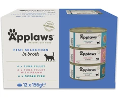 Multipack Applaws - Žuvų rinkinys sultinyje - 12 x 156 g