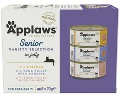 „Applaws“ – kelių pakuočių rinkinys senjorams, įvairių rūšių želė rinkinys, 6 x 70 g