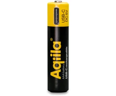 „Aqiila“ – įkraunamos USB-C baterijos – AAA dydis – 600 mAh – 4 vnt. pakuotėje