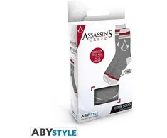 Abysse ASSASSIN'S CREED - Kojinės - Pilkas - Baltas - "Crest"
