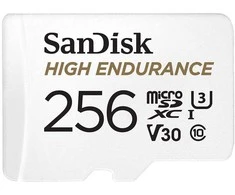Atminties kortelė SanDisk Max Endurance microSDXC 256GB Class 10 U3 + Adapter