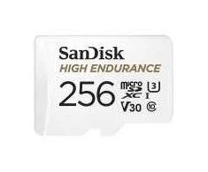 Atminties kortelė SanDisk Max Endurance microSDXC 256GB Class 10 U3 + Adapter