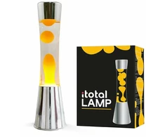 Lava Lempa Itotal 40 cm , juoda bazė, See-through Liquid, Oranžinis Wax