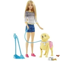 Barbie Barbė - vaikščiojanti ir tualetą atliekanti šuniukė (DWJ68)