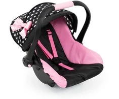 Bayer Design Bayer - Deluxe Car Seat for Dolls - Juodas &amp; Rožinė (67960AA)