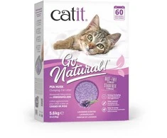 Catit - Go Natural! Pea Husk Pellet Clumping Cat Litter - Lavender Scent - 2 x 2.8kg (5.6kg)
