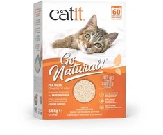 Catit - Natūralus! Žirnių lukštų granulių gumulinis kačių kraikas - Vanilės kvapo - 2 x 2,8kg (iš viso 5,6kg)