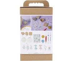 Creativ Craft Kit Decoration - Boxes - shells - key rings - pastel colours (977847)