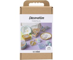 Creativ Craft Kit Decoration - Boxes - shells - key rings - pastel colours (977847)