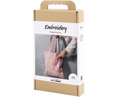 Creativ Craft Kit Embroidery - Tote bag - soft rose (977861)