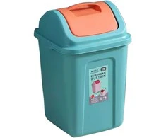 Atliekų rūšiavimo konteineris su plastikiniu pakreipiamu dangčiu