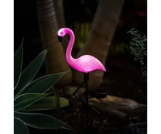 Saulės energija maitinamas sodo šviestuvas, dekoratyvinis flamingas, LED dekoracija, 53 cm