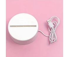 Realprices Meilės širdelių 3D iliuzijos naktinė lemputė vaikų miegamajam dovanų USB