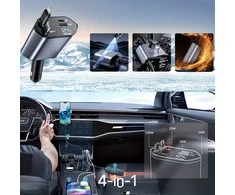 Realprices USB C IOS automobilio įkroviklis su ištraukiama jungtimi, 100 W greitas įkrovimas, 80 cm