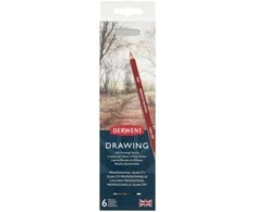 Derwent – Piešimo pieštukai skarda (6 vnt) (601084)