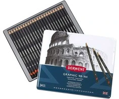 Derwent - Graphic Pieštukas Set, 24 Tin