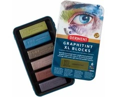 Derwent - Graphitint XL kaladėlės, 6 vnt. skardinėje (601055)