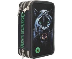 Dino World - Adventure World Triple Pieštukas Case LED PANTHER - Dark Pilkas