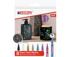 Edding - 751 Gloss Paint Marker Metallic Set - 8 pcs (702065)