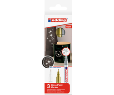 Edding -751 Gloss Paint Marker Metallic Set - 3 pcs (702061)