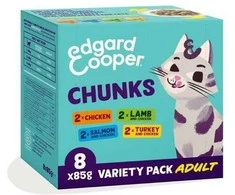 Edgard Cooper – kačių suaugusiųjų veterinarinio maisto gabaliukai Multipack – 8x85g