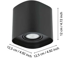 Lamp EGLO – Caminales-Z lubinis šviestuvas juodas 12.5x12.5 – RGB + TW – Zigbee, Bluetooth