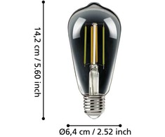 EGLO - E27 ST64, skaidrus - TW - Zigbee, Bluetooth