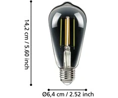 EGLO - E27 ST64, skaidrus - TW - Zigbee, Bluetooth