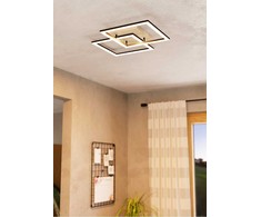 Lubinis šviestuvas EGLO „Lomaltas-Z“ išmanioji lubinė lempa – juoda ir ąžuolo spalvos – 49,5 x 77 cm – reguliuojamo baltumo – „Zigbee“ ir „Bluetooth“