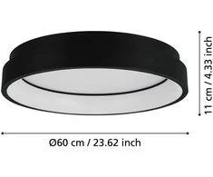 Lamp EGLO - Marghera-Z lubinis šviestuvas juodas Ø60 - RGB + TW - Zigbee, Bluetooth