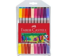 Faber-Castell – 20 vnt. rašiklio piniginė su dvigubu pluoštu (151119)